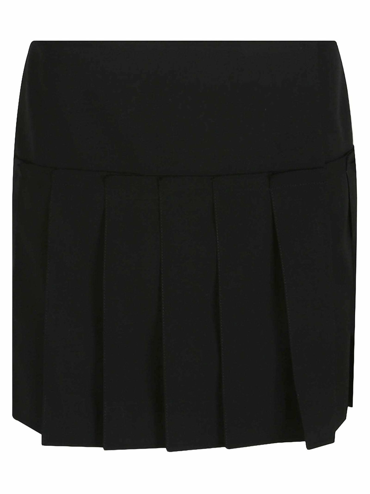 スカート Mcqueen Ribbed Midi Skirt Alexander McQueen Mesh-paneled ribbed-knit midi skirt