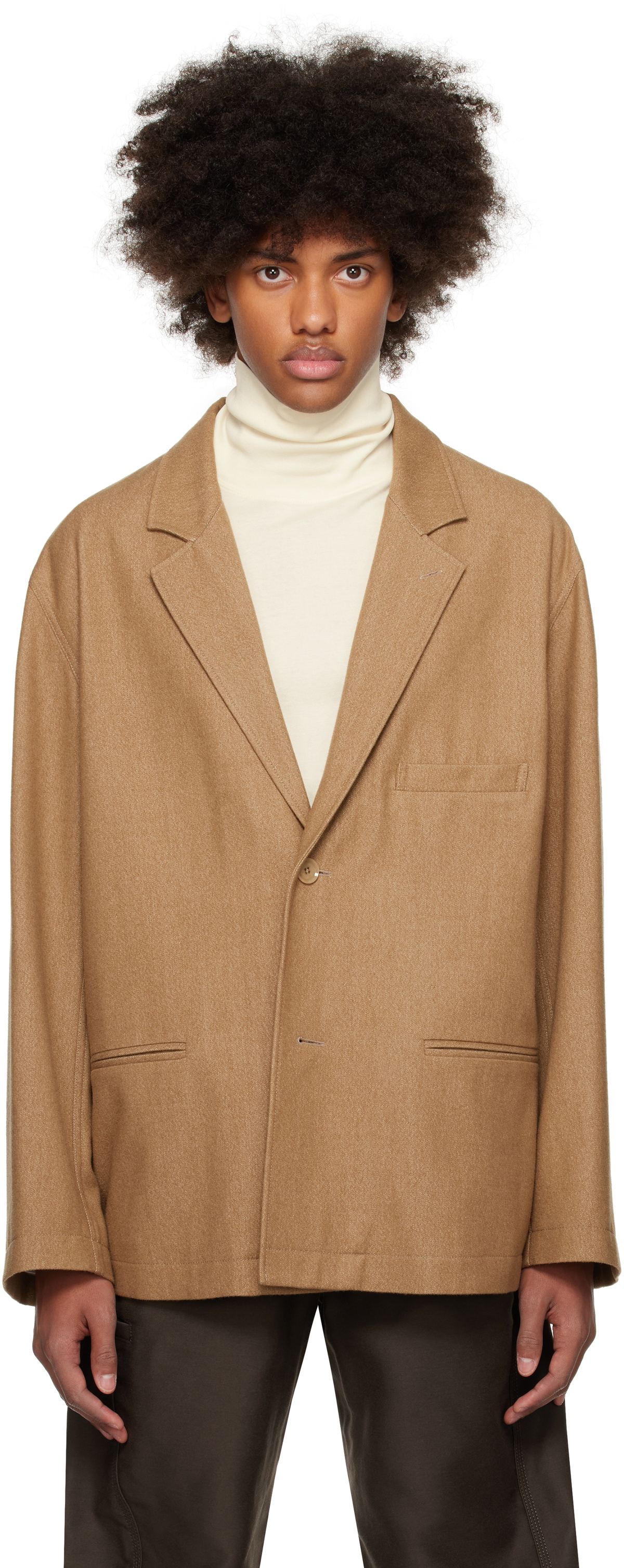 LEMAIRE Beige Relaxed SB Workwear Blazer Lemaire