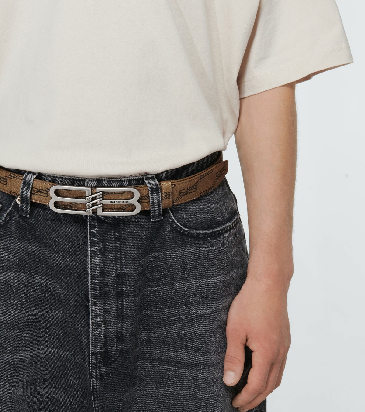 Balenciaga - BB Signature coated canvas belt Balenciaga Balenciaga - BB Signature coated canvas belt Balenciaga