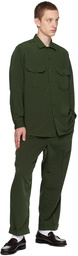 BEAMS PLUS Green Pleated Trousers