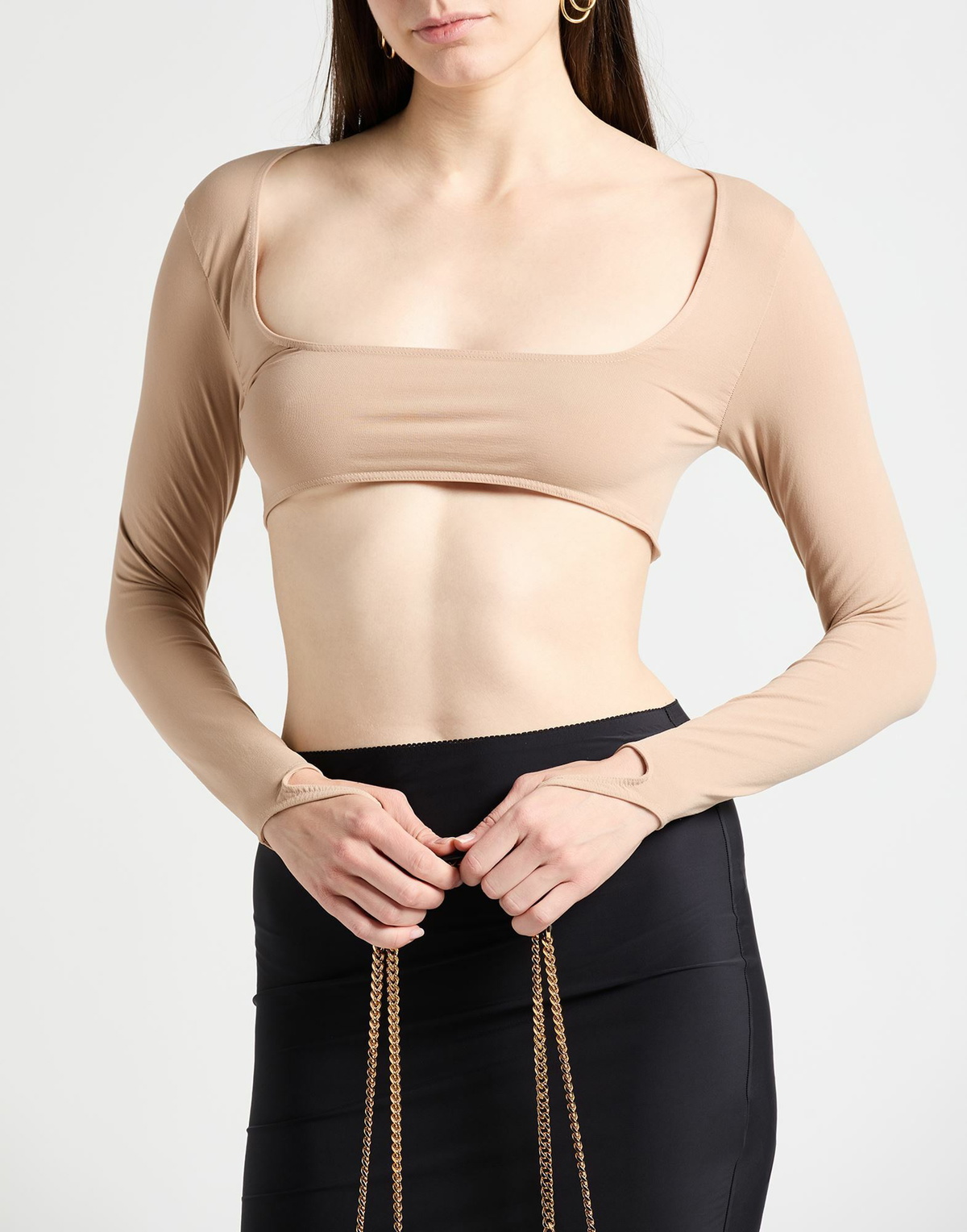 Andreādamo Womens Top Camel