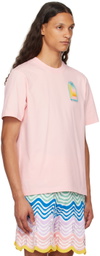 Casablanca Pink L'Arc Coloré T-Shirt