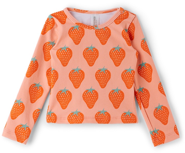 Photo: Bobo Choses Baby Pink Strawberry All-Over Swim Top