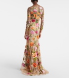 Carolina Herrera Embroidered floral tulle gown
