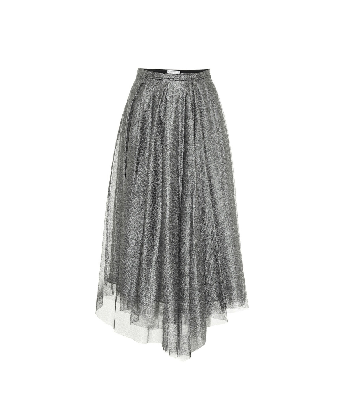 Brunello Cucinelli - Cotton-blend lamé midi skirt Brunello Cucinelli