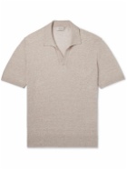 Altea - Slim-Fit Linen and Cotton-Blend Polo Shirt - Neutrals