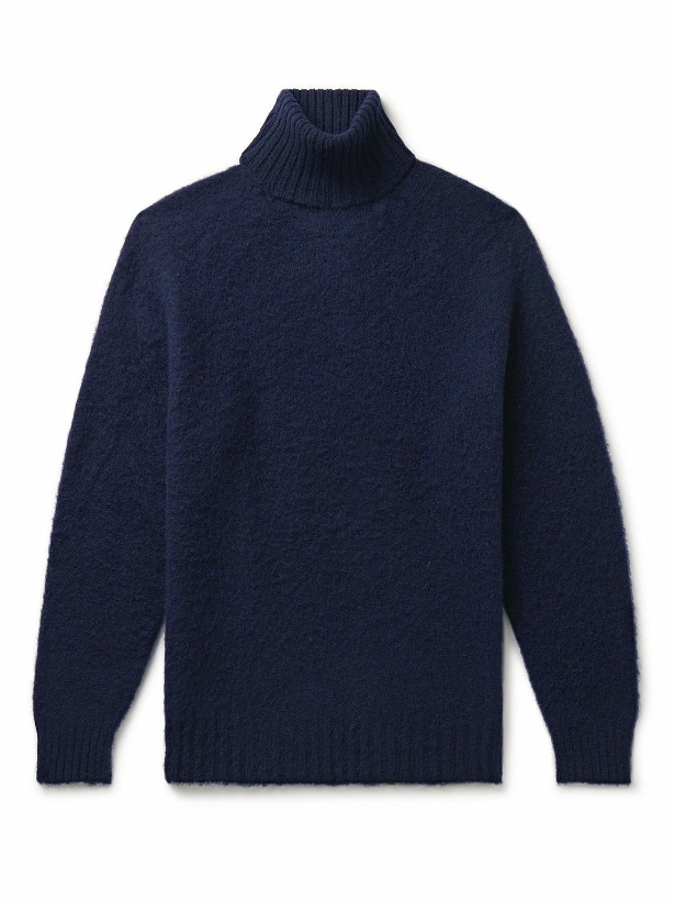 Photo: Howlin' - Sylvester Slim-Fit Brushed-Wool Rollneck Sweater - Blue
