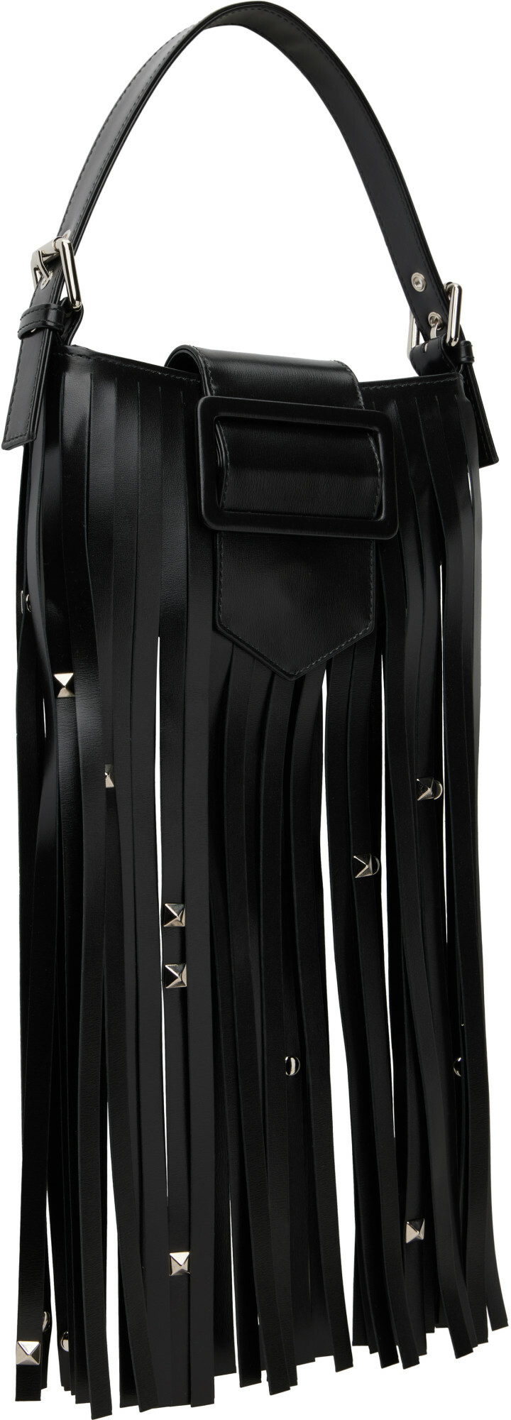 VAQUERA Black Mini Fringe Bag