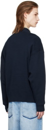 meanswhile Navy Double-Breasted Cardigan