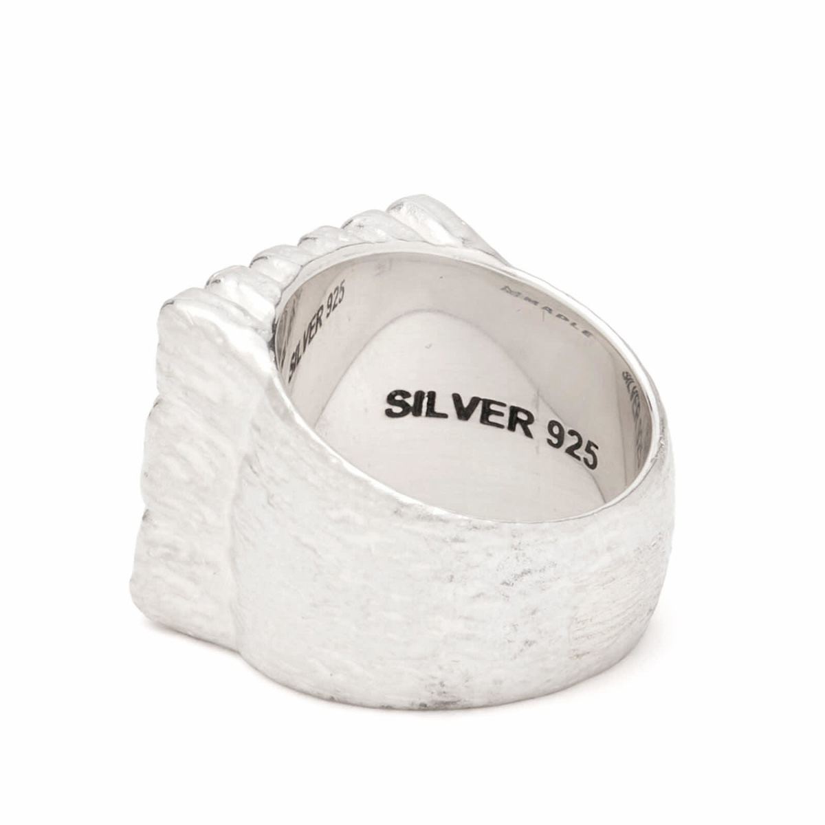 Maple Men's Big Cookie Signet Ring in Silver