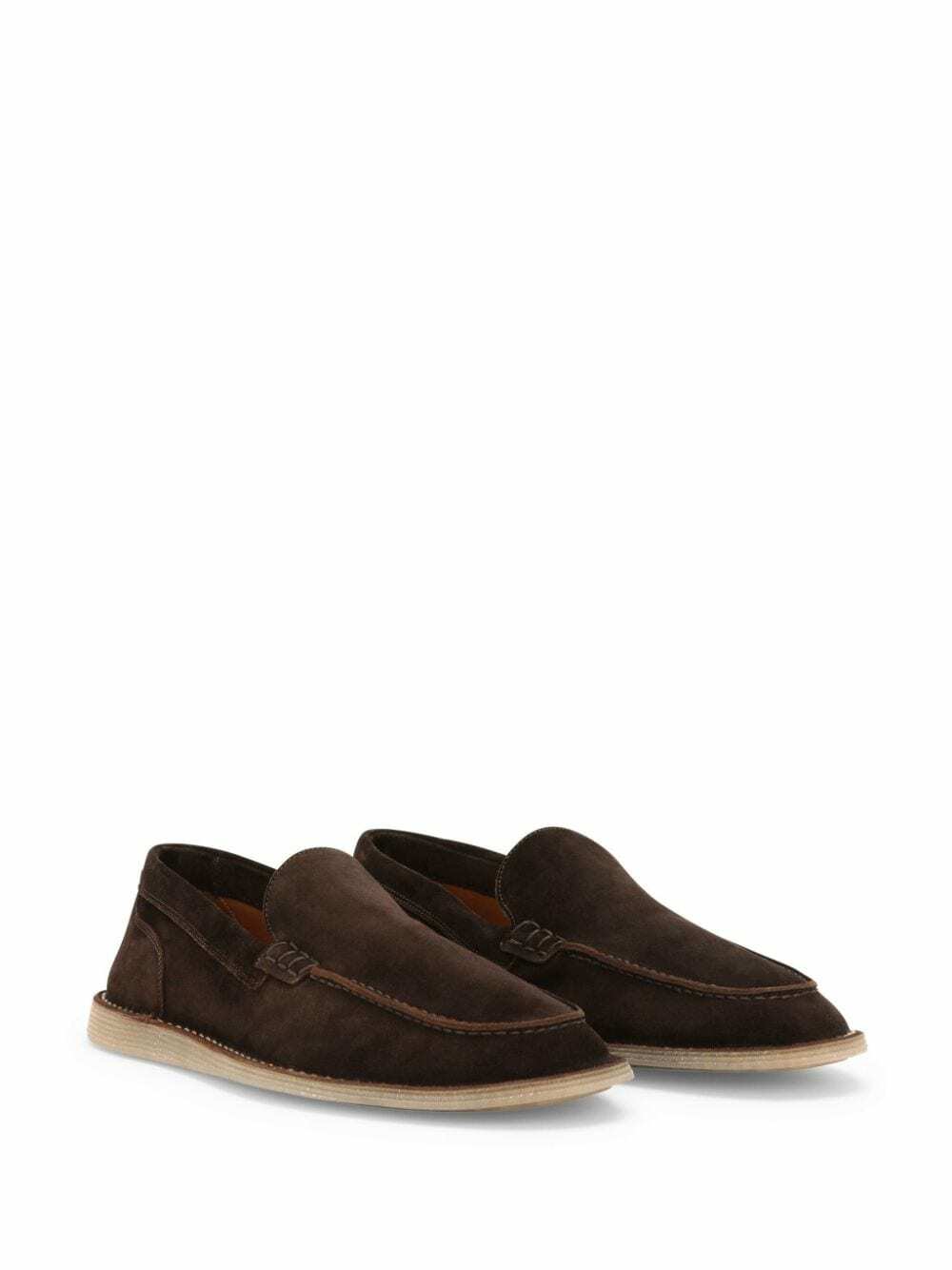 Dolce & Gabbana Black Leather Slip-On Loafers