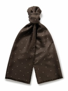 Favourbrook - Frayed Polka-Dot Silk-Twill Scarf