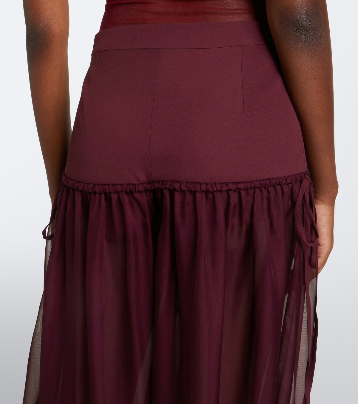 Nensi Dojaka Semi-sheer wide-leg pants