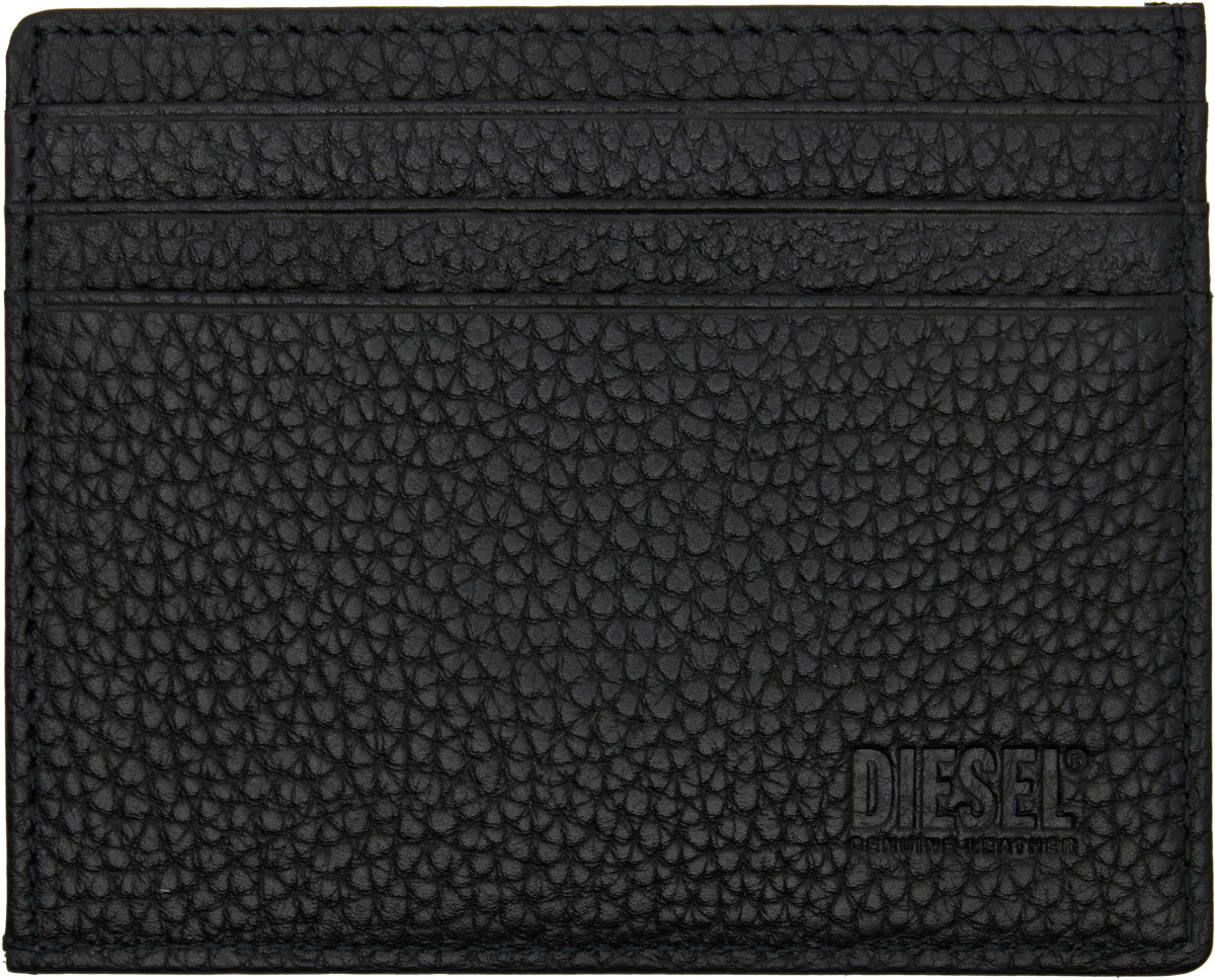 Diesel Black Leather Card Holder