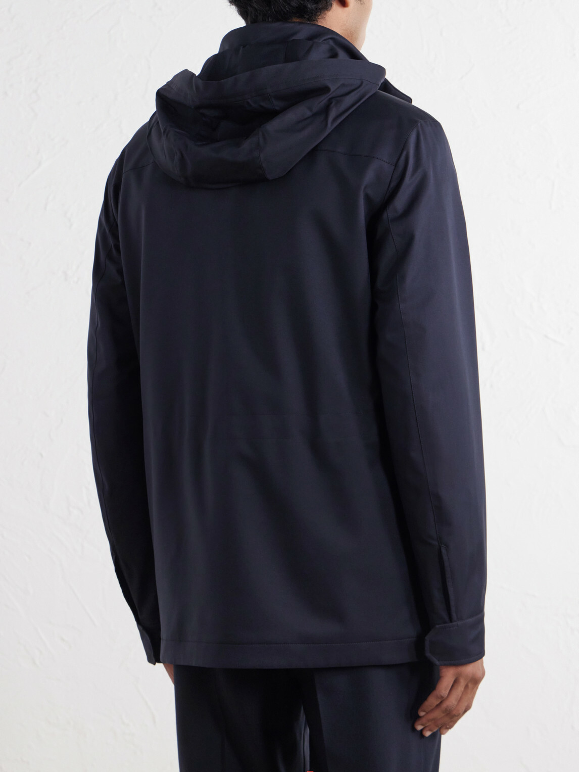 Zegna - Twill Hooded Coat - Blue