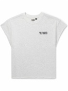 Y,IWO - Hardwear Cropped Logo-Print Cotton-Jersey T-Shirt - Gray