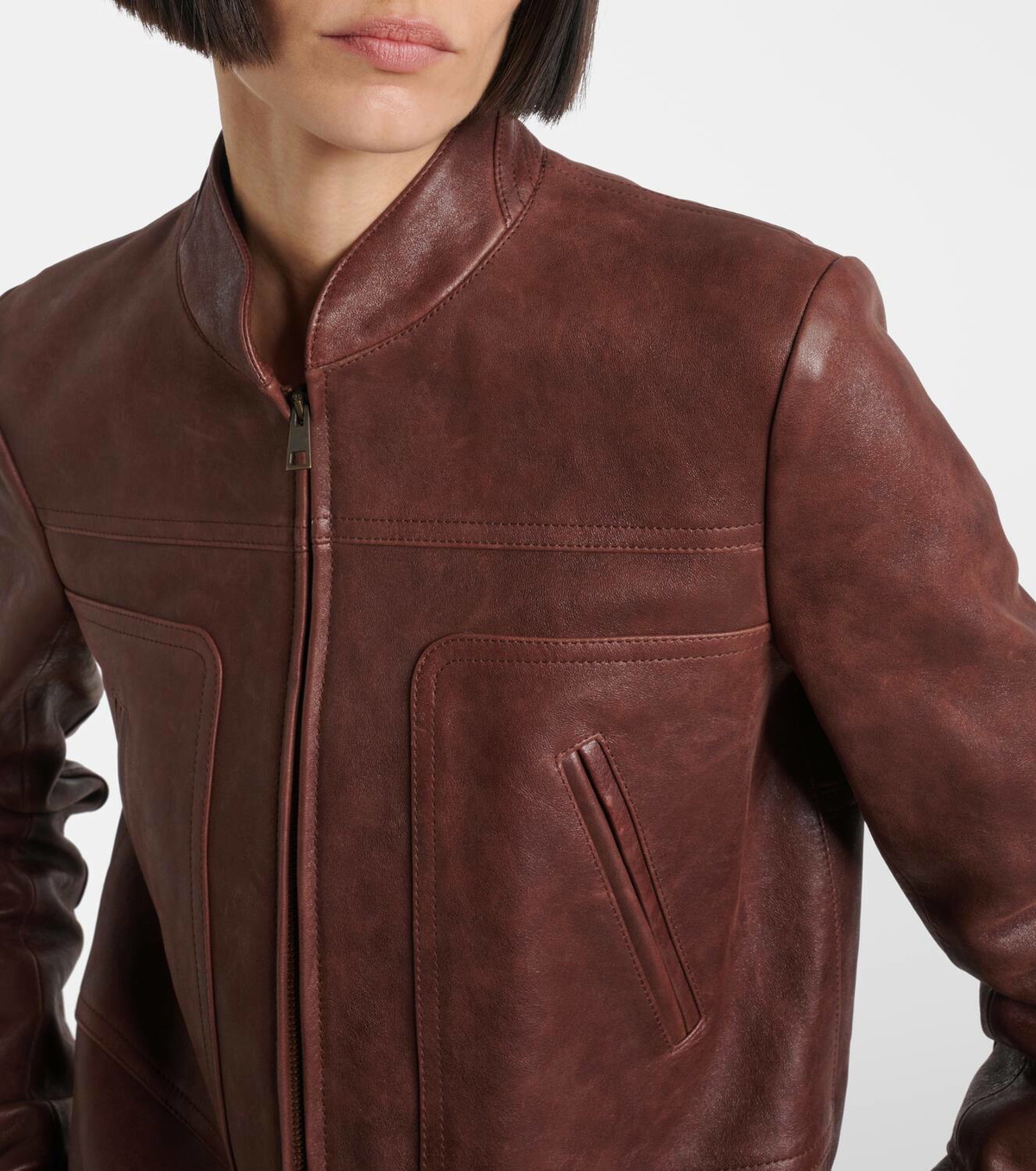 The Row Bader leather jacket