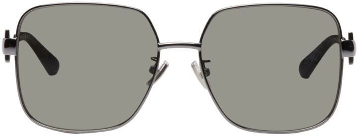 Photo: Bottega Veneta Gunmetal Square Sunglasses