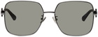 Bottega Veneta Gunmetal Square Sunglasses