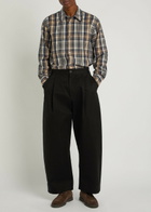 Studio Nicholson Checked Brushed-cotton Shirt Navy