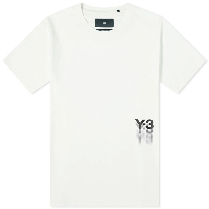 Photo: Y-3 Men's Graphics Short Sleeve T-shirt in Off White
