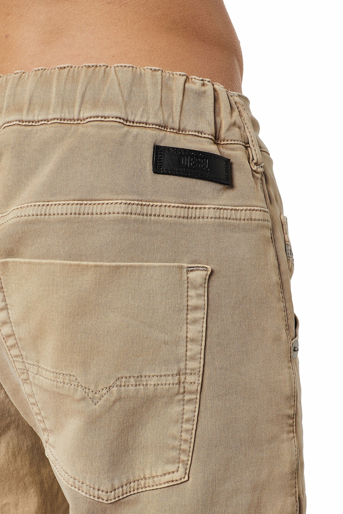 Diesel Regular 2030 D-Krooley Joggjeans - Jeans Mens in Beige Diesel