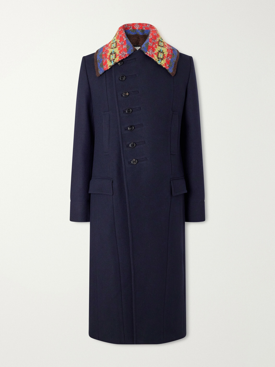 Dries Van Noten - Double-Breasted Wool-Blend Twill Coat - Blue