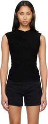 AGOLDE Black Ester Twist Tank Top
