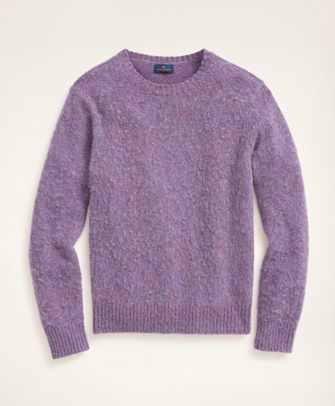 Photo: Brooks Brothers Men's Brushed Wool Sweater | Purple Heather
