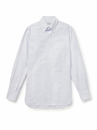 Kingsman - Button-Down Collar Striped Cotton Shirt - Blue