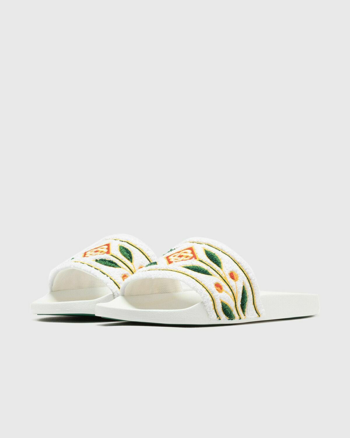 Casablanca EMBROIDERED TERRY SLIDER White Mens Sandals & Slide