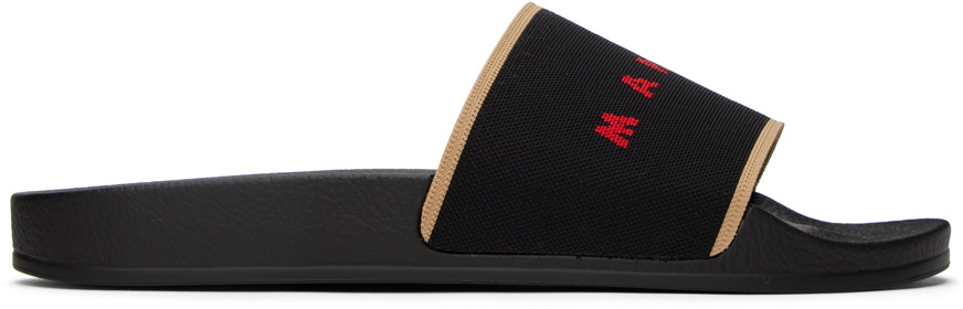 Marni Black Logo Sandals