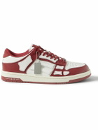 AMIRI - Skel-Top Colour-Block Leather Sneakers - Burgundy