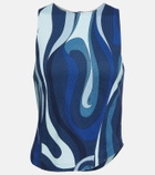 Pucci Printed denim top
