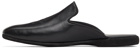 Paul Stuart Black Leather Hamilton II Slip-On Loafers