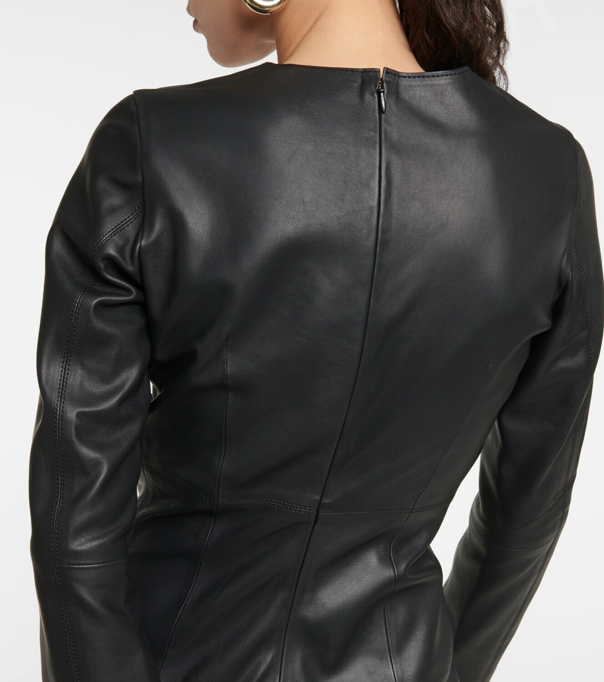 Toteme - Paneled leather midi dress Toteme