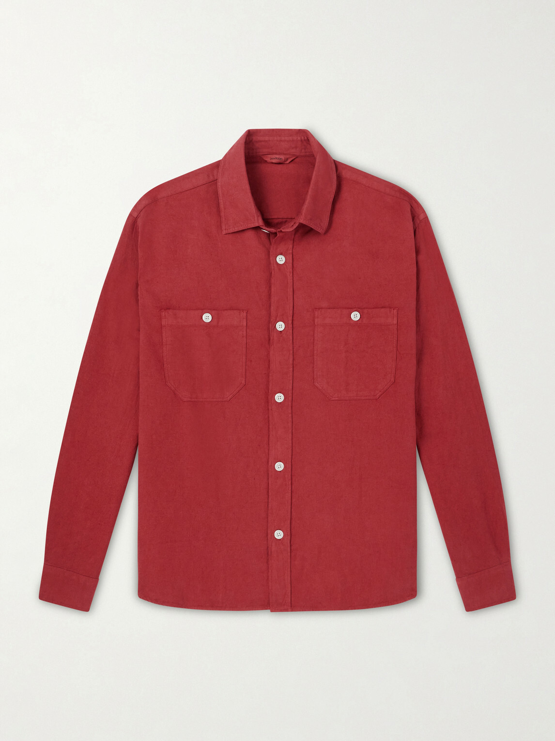 3sixteen - Cotton and Linen-Blend Overshirt - Red