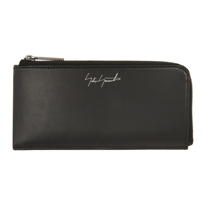 Photo: Yohji Yamamoto Black Signature Logo Long Zip Wallet