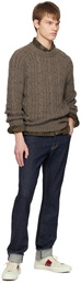 TOM FORD Khaki Cable Knit Sweater