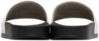 Moschino White & Black '100% Pure Moschino' Pool Slides