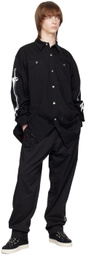 KIDILL Black Graphic Denim Shirt