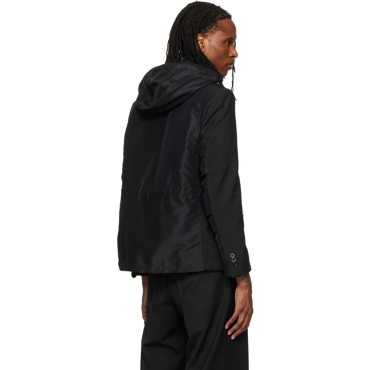 sacai Black Suiting x Nylon Twill Blazer Sacai