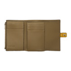 Loewe Yellow and Brown Small Vertical Wallet