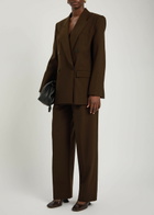 Esse Studios Onus Pleated Woven Trousers Brown
