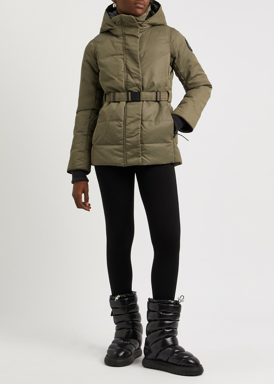 Canada Goose McKenna Belted Performance Satin Jacket Beige Canada Goose McKenna Belted Performance Satin Jacket Beige