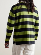 Guest In Residence - Rugby Striped Cashmere Polo Shirt - Green