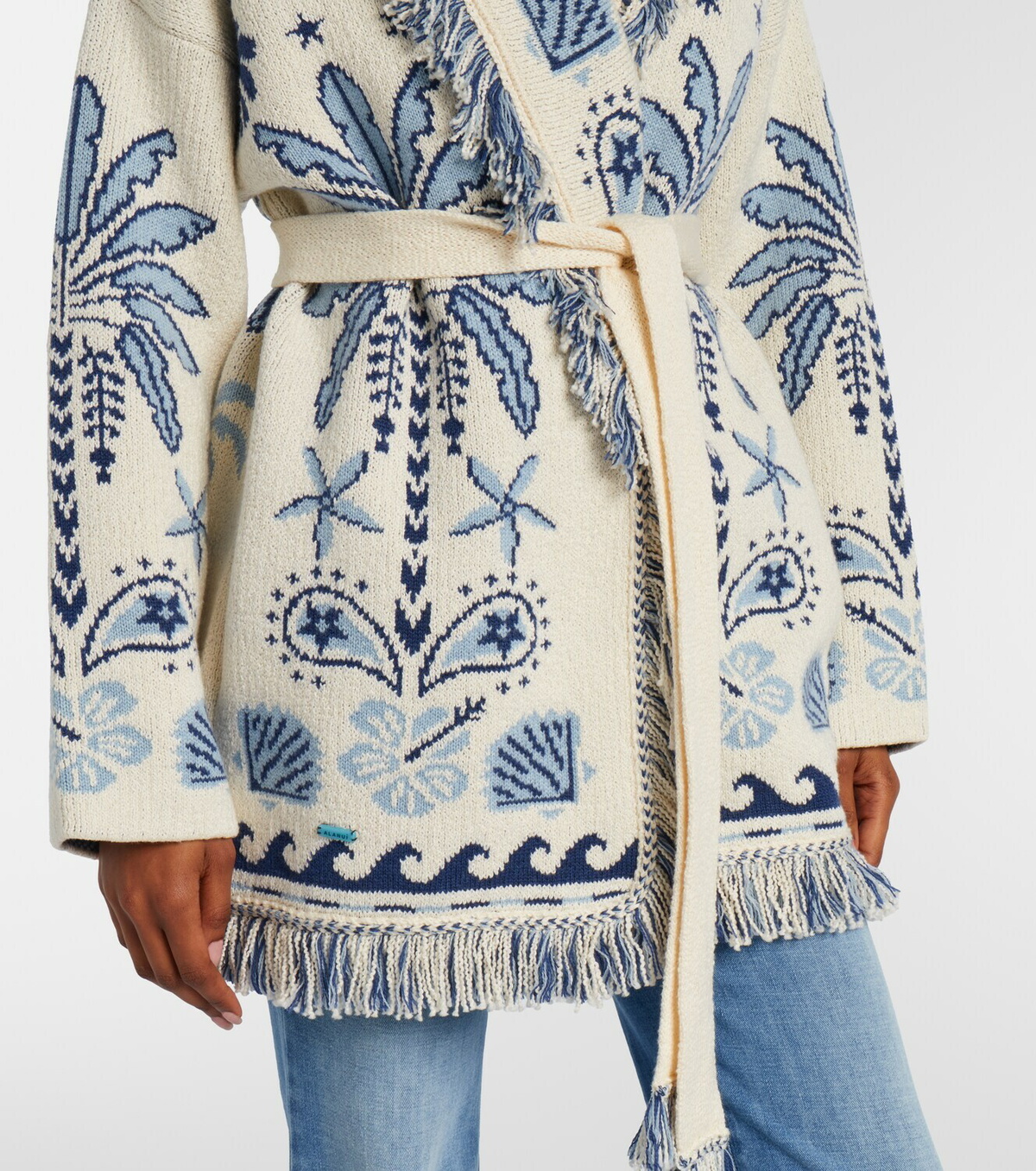 Alanui Echoes Of The Island wool and cotton cardigan
