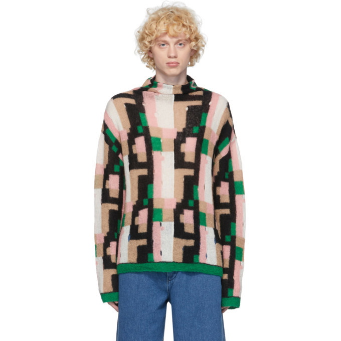 Photo: Loewe Multicolor Mohair Graphic Turtleneck