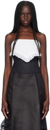 Sandy Liang Black Pinto Corset Top