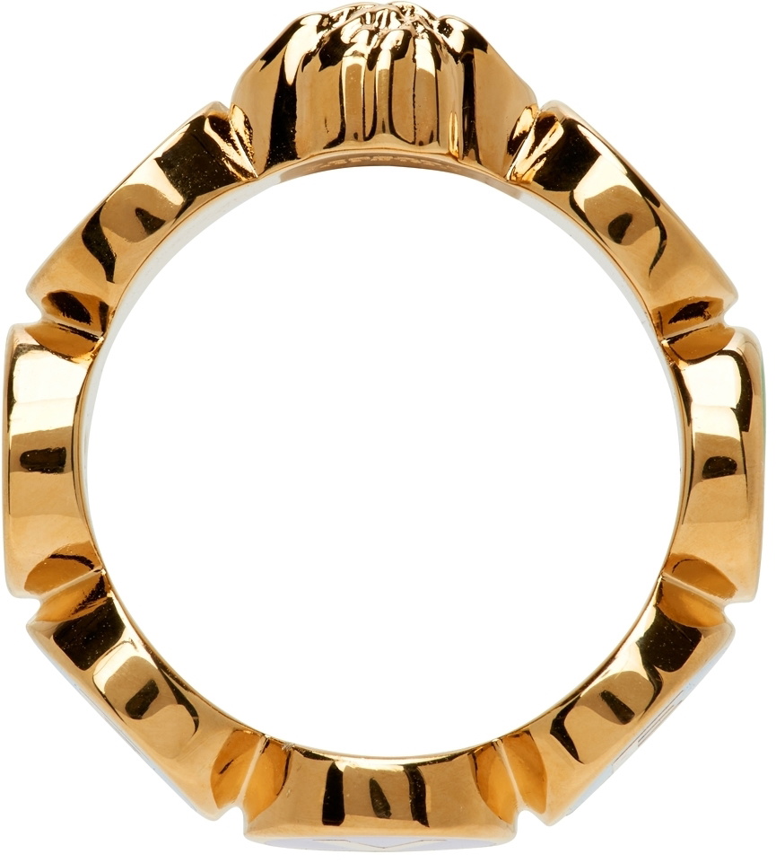 Versace Gold Logo Ring